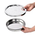 Miniatyrbillede 2 af 6: vidaXL askebæger med integreret skraldespand 30 l rustfrit stål