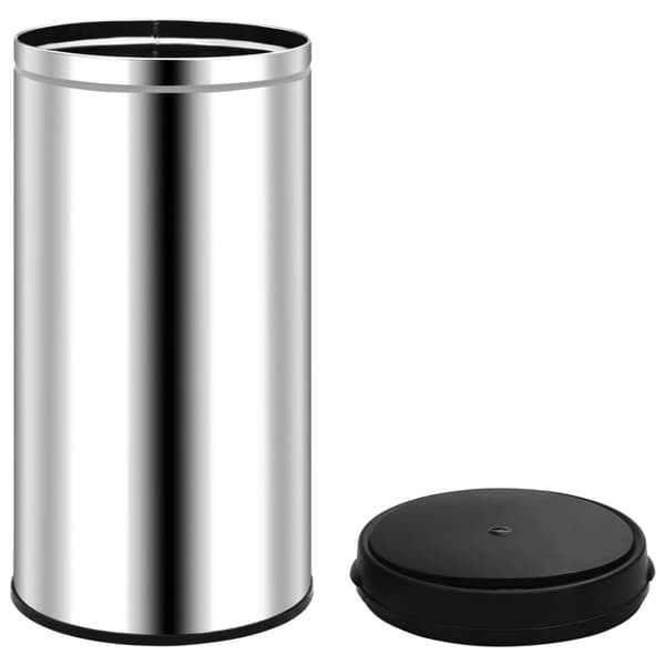 vidaXL affaldsspand med sensor 70 l rustfrit stål