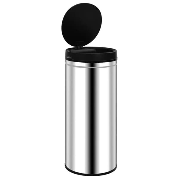 vidaXL affaldsspand med sensor 80 l rustfrit stål