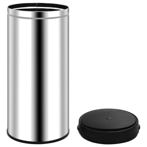 vidaXL affaldsspand med sensor 80 l rustfrit stål