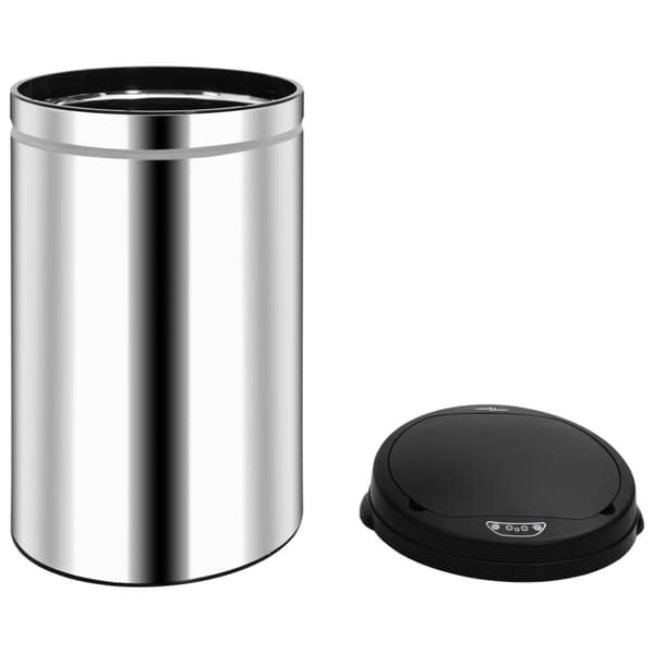 vidaXL affaldsspand med sensor 40 l rustfrit stål