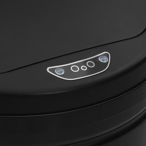 vidaXL affaldsspand med sensor 40 l kulstofstål sort