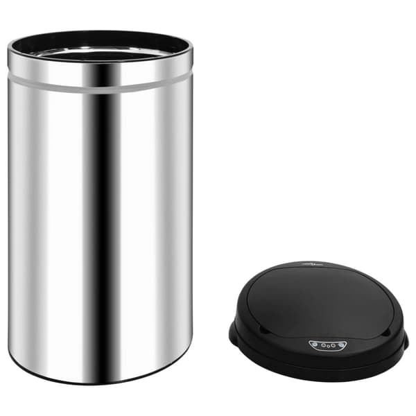 vidaXL Soptunna med automatisk sensor 50 L rostfritt stål