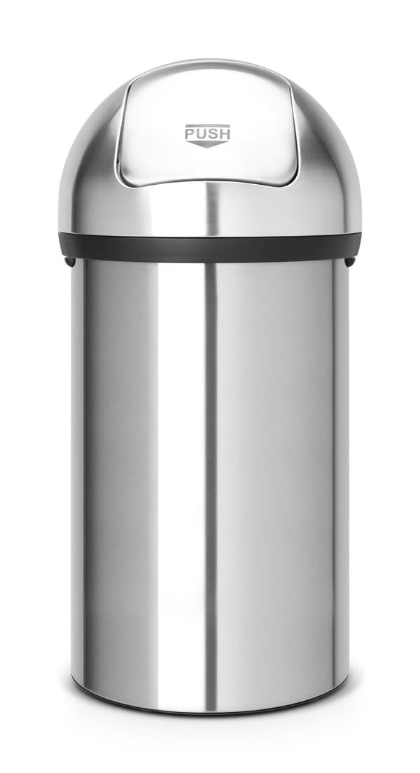 Papperskorg BRABANTIA Push 60L stål