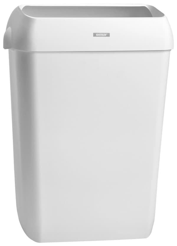 Papperskorg KATRIN 50L med lock vit