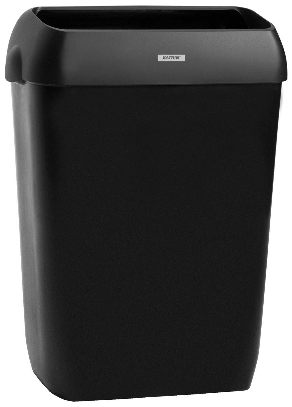 Papperskorg KATRIN 50L med lock svart