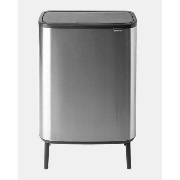 BRABANTIA Papperskorg Bo Touch Bin Hi - 60 L - Fingeravtrycksskydd i matt stål