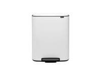 Papperskorg BRABANTIA Pedal Bo 60L vit