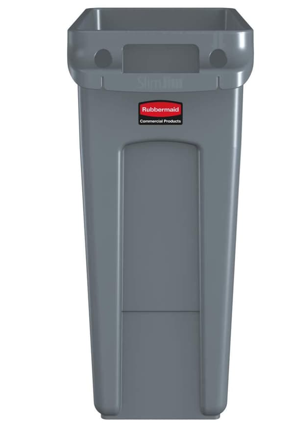 Papperskorg Slim Jim 60L grå