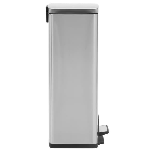 vidaXL Søppelkasse pedal anti-fingeravtrykk 30L sølv rustfritt stål