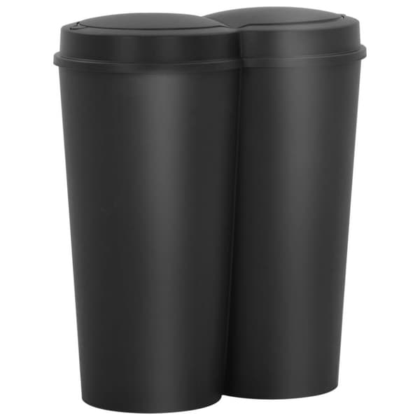 vidaXL dobbelt affaldsspand 50 l sort