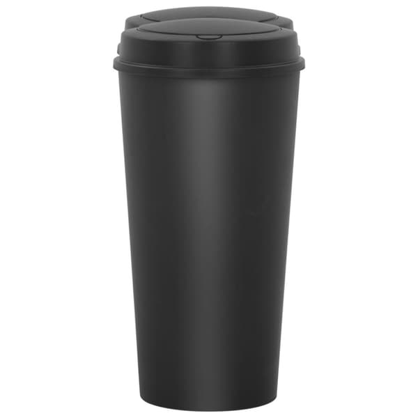 vidaXL Dobbel søppelbøtte svart 50 L