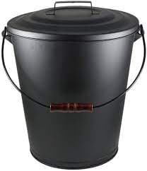 MUURIKKA Behållare för aska med lock, stål/zink, 25L