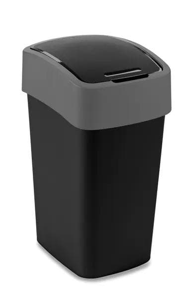 Curver Flip Bin svart / grå 25l papperskorg