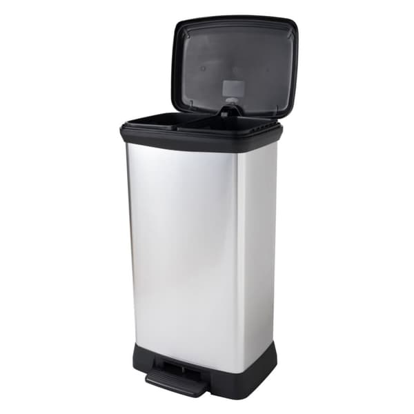 Curver pedalspand Deco 50 l sølvfarvet