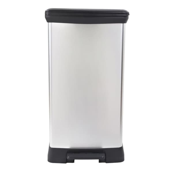 Curver pedalspand Deco 50 l sølvfarvet