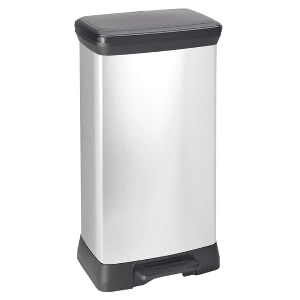 Curver pedalspand Deco 50 l sølvfarvet