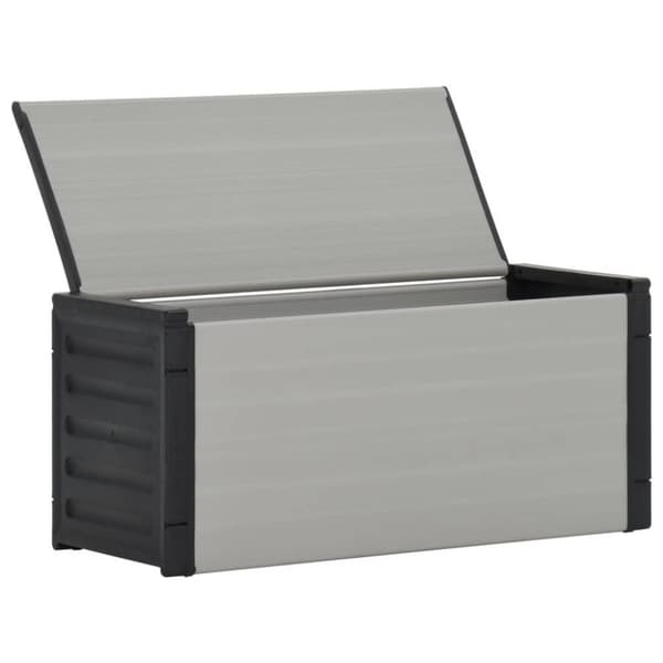 vidaXL Avfallskasse for hage grå 85x34x40 cm