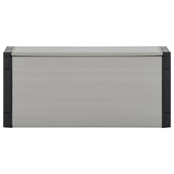 vidaXL Avfallskasse for hage grå 85x34x40 cm