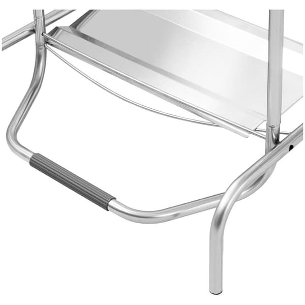 Royal Catering Säckställ - silver - Fotpedal - 2 svängbara hjul med bromsar - royal_catering