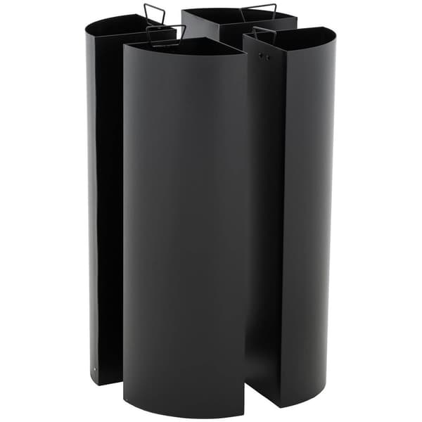 ulsonix Soptunna - rund - med separeringssystem - rostfritt stål / plast - silver / grön / blå / röd / gul