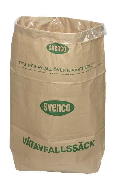 Papperssäck SVENCO papp/plast 125L 25/fp