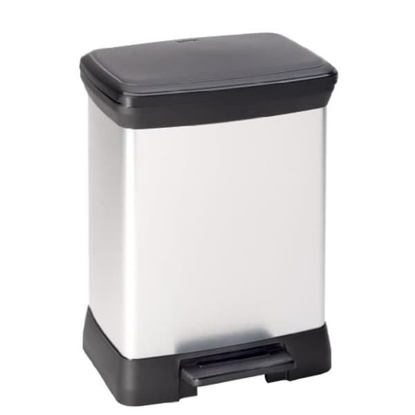 CURVER Pedalbehållare - 30 L - Metallic grå