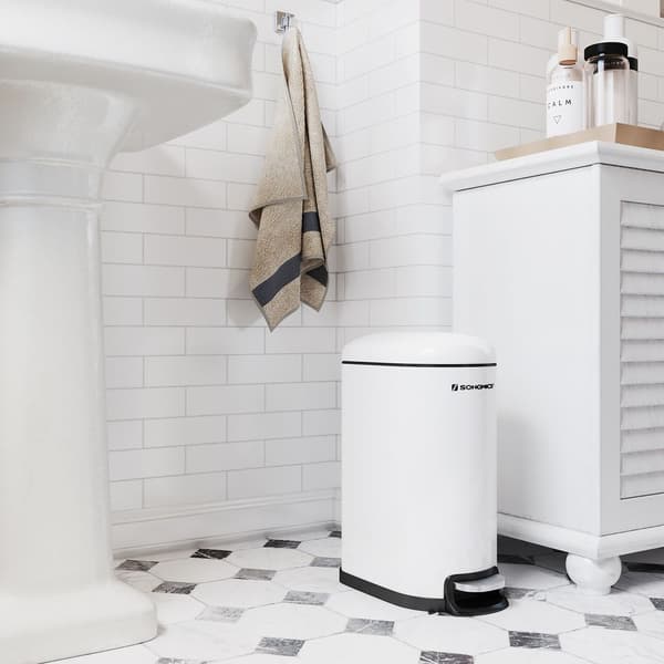Smal papperskorg - med fotpedal - Cosmetica Box - gjord av stål - 10 liter