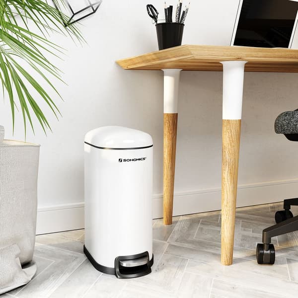 Smal papperskorg - med fotpedal - Cosmetica Box - gjord av stål - 10 liter