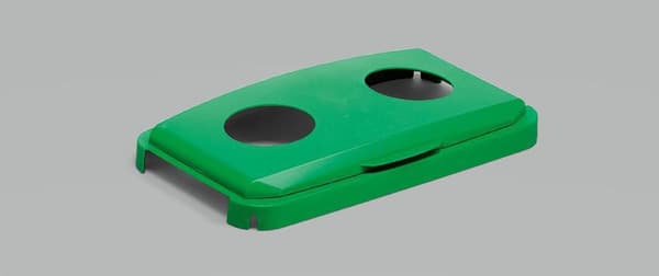 Lock DURABIN med gångjärn 60L grön