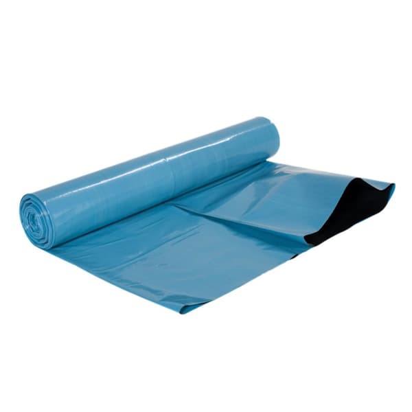Plastsäck LD-coex 240L 65my blå/sv 10/rl