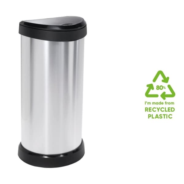 Curver Pedalhink Deco oval 40L silver