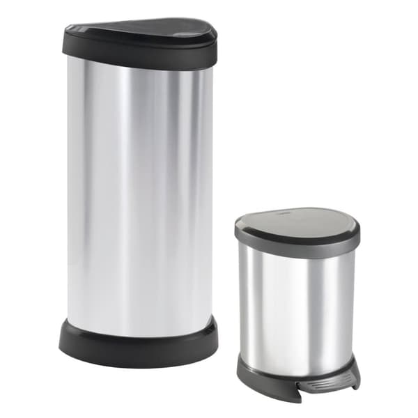 Curver Pedalhink Deco oval 40L silver