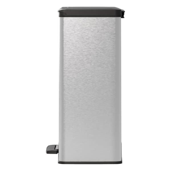 Curver Pedalbøtte Deco rektangulær 65L sølv