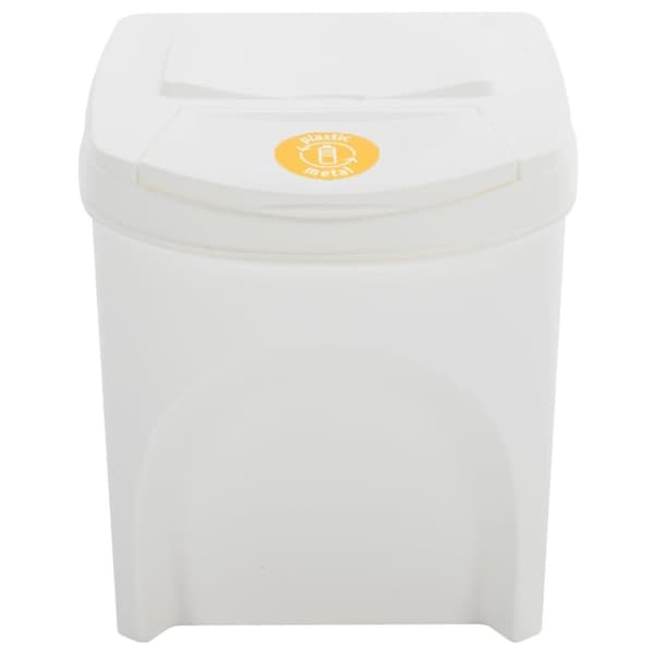 vidaXL stabelbare affaldsspande 4 stk. 100 l polypropylen hvid