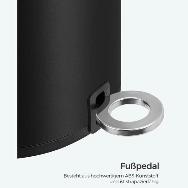 Kosmetisk container - badeværelse trumf - affaldsbakke - 3 liter - sort