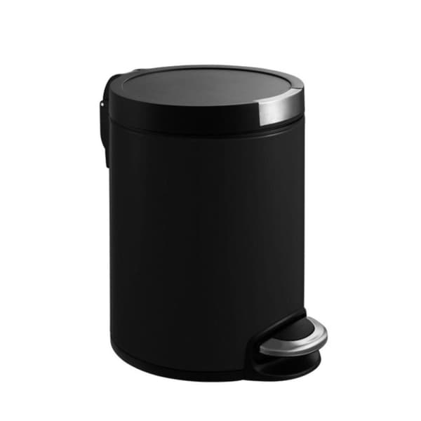 EKO Vepa Bins Artistic Pedal Bin 5L Svart/Rostfritt stål