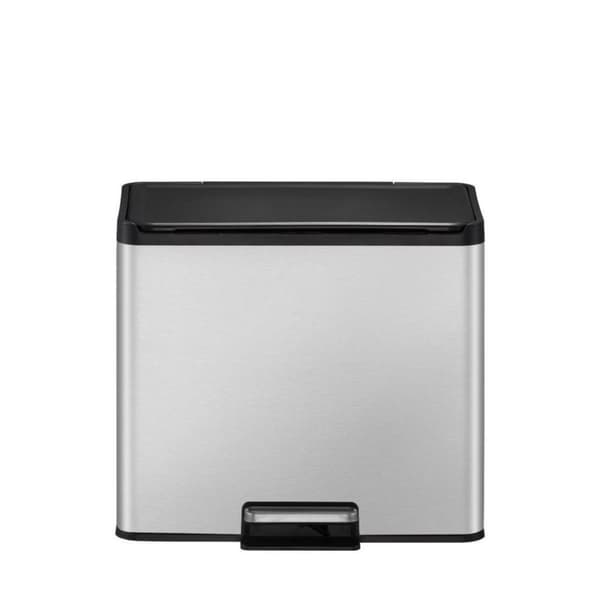 EKO Essential Recycling Pedal Bin 3x9L Matt rostfritt stål