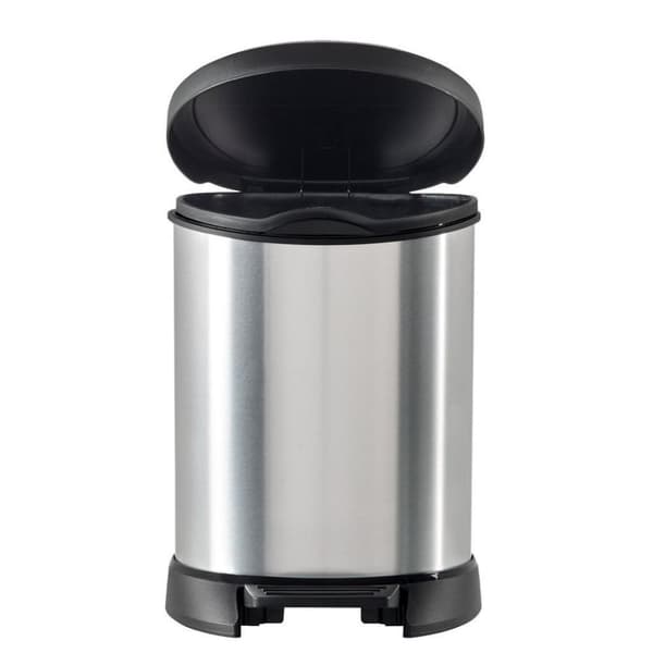 Curver Decobin Pedal Bin Oval 20L hopea/musta