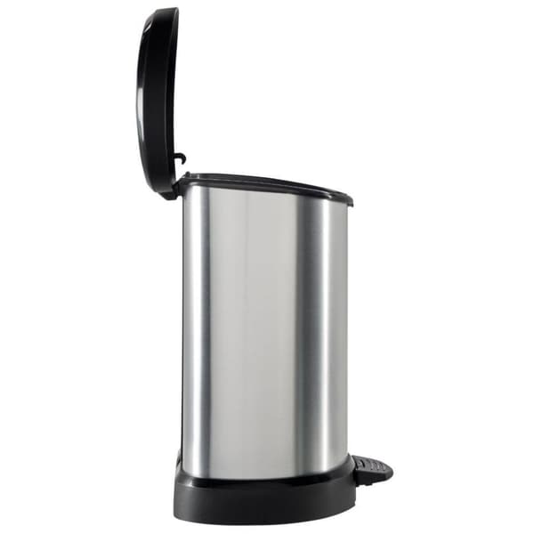 Curver Decobin Pedal Bin Oval 20L hopea/musta