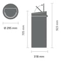 Miniatyrbild 3 av 3: Brabantia Touch Bin Ny papperskorg 30L Platina