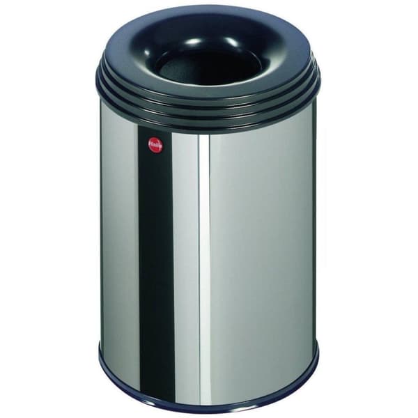 Hailo 0915-022 ProfiLine Safe M skraldespand 14L rustfrit stål/sort