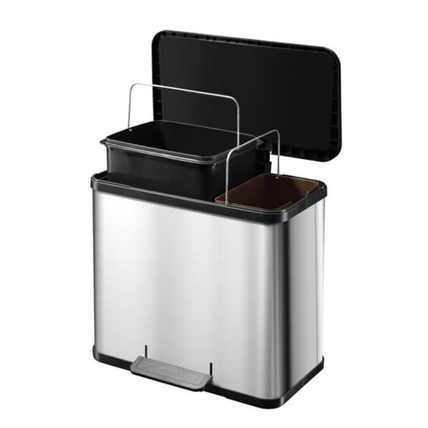 Hailo 0630-200 Öko Duo Plus L poljinkori 17+9L ruostumaton teräs/musta