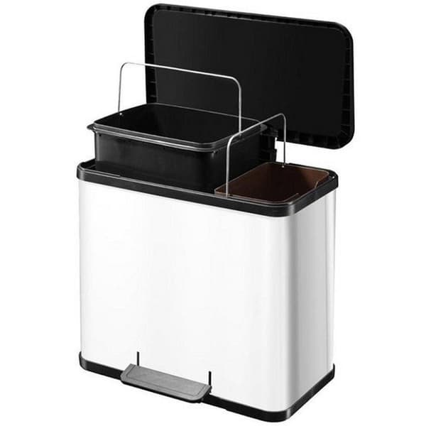 Hailo 0630-230 Oko Duo Plus L Pedalbehållare 17+9L Vit/Svart