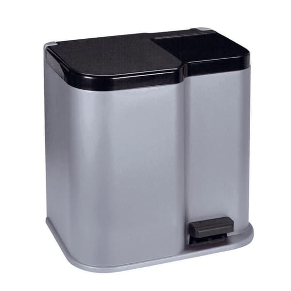 Curver Duo Pedal Bin 15L+6L Silver/Svart