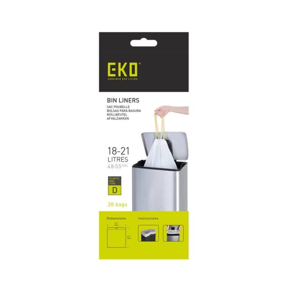 EKO Affaldssæk Type D 18-21 Liter Rulle med 20 Affaldssække