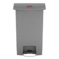 Miniatyrbillede 2 af 3: Rubbermaid pedalspand Slim Jim 50 l grå