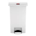 Miniatyrbillede 2 af 3: Rubbermaid pedalspand Slim Jim 50 l hvid