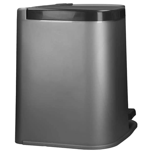 Curver dobbelt pedalspand Deco 15 l med 6 l indvendige spande lysegrå