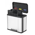 Miniatyrbild 2 av 4: Hailo 0633-260 Öko Trio Plus L Pedal Bin 3x9L Svart